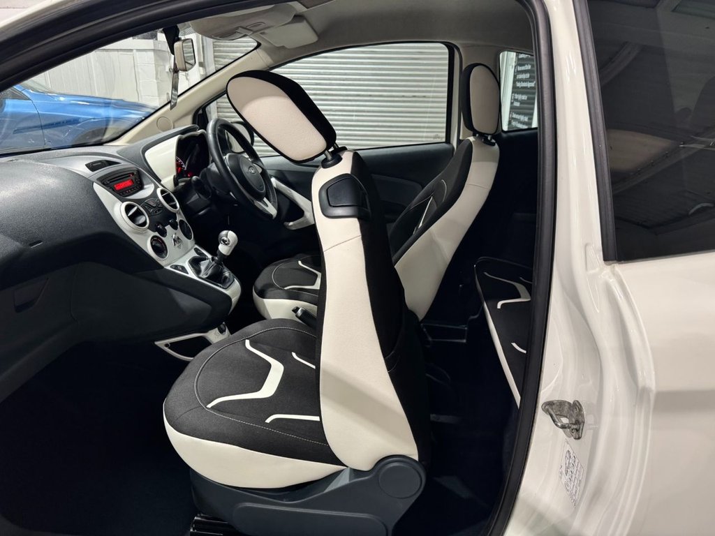 USED 2016 16 FORD KA 1.2 Zetec White Edition Hatchback 3dr Petrol Manual Euro 6 (s/s) (69 ps) BLACK ALLOYS+ B/TOOTH+PRIVACY