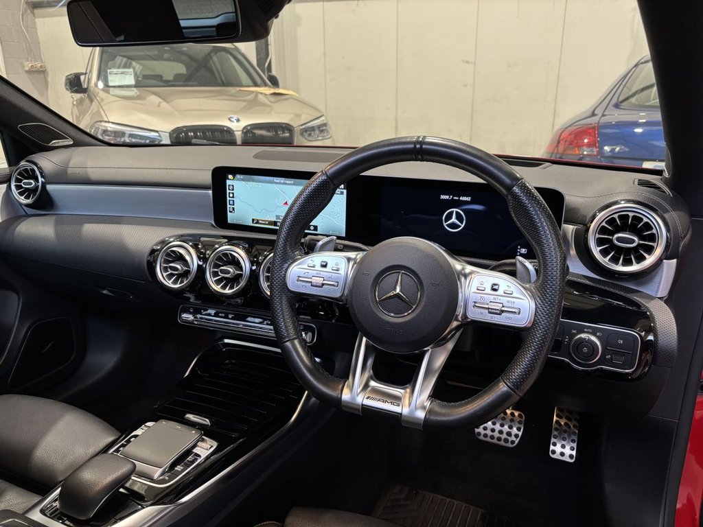 USED 2019 P MERCEDES-BENZ A-CLASS 2.0 A35 AMG (Premium Plus) Hatchback 5dr Petrol SpdS DCT 4MATIC Euro 6 (s/s) (306 ps) AERO KIT|PAN ROOF|2YR WARRANTY