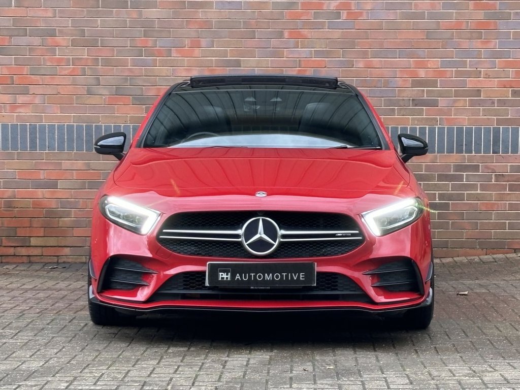 USED 2019 P MERCEDES-BENZ A-CLASS 2.0 A35 AMG (Premium Plus) Hatchback 5dr Petrol SpdS DCT 4MATIC Euro 6 (s/s) (306 ps) AERO KIT|PAN ROOF|2YR WARRANTY