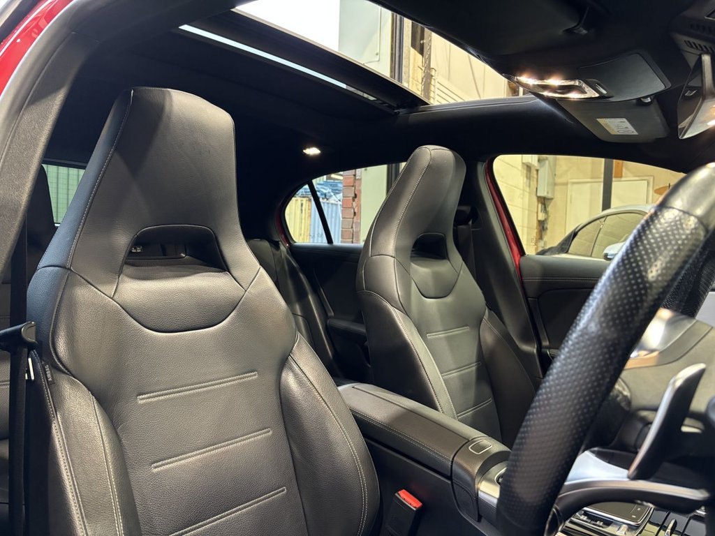 USED 2019 P MERCEDES-BENZ A-CLASS 2.0 A35 AMG (Premium Plus) Hatchback 5dr Petrol SpdS DCT 4MATIC Euro 6 (s/s) (306 ps) AERO KIT|PAN ROOF|2YR WARRANTY