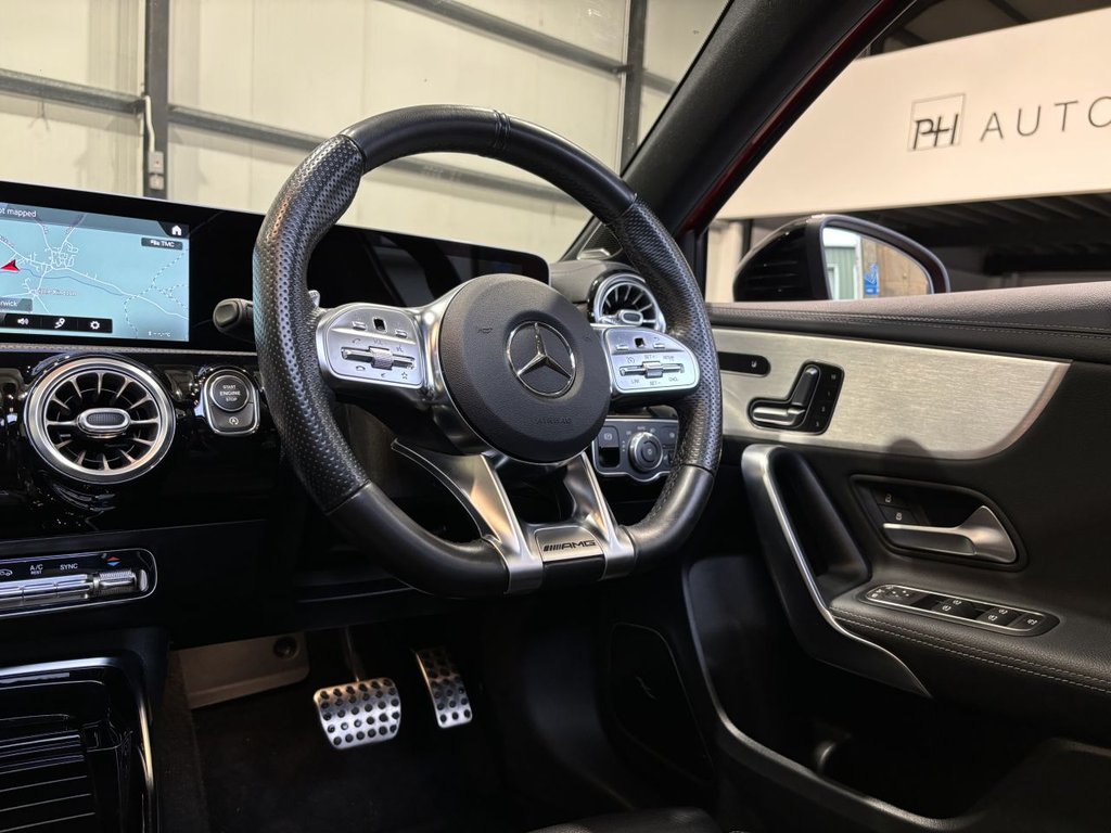 USED 2019 P MERCEDES-BENZ A-CLASS 2.0 A35 AMG (Premium Plus) Hatchback 5dr Petrol SpdS DCT 4MATIC Euro 6 (s/s) (306 ps) AERO KIT|PAN ROOF|2YR WARRANTY