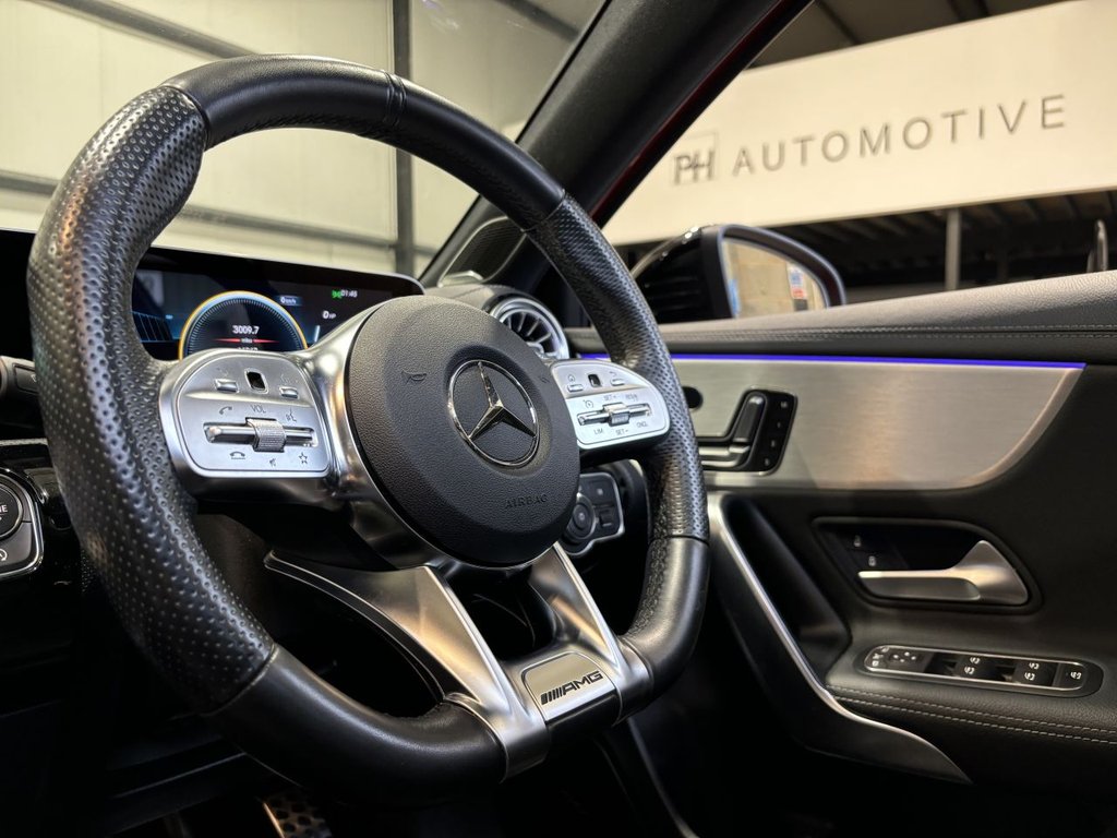 USED 2019 P MERCEDES-BENZ A-CLASS 2.0 A35 AMG (Premium Plus) Hatchback 5dr Petrol SpdS DCT 4MATIC Euro 6 (s/s) (306 ps) AERO KIT|PAN ROOF|2YR WARRANTY
