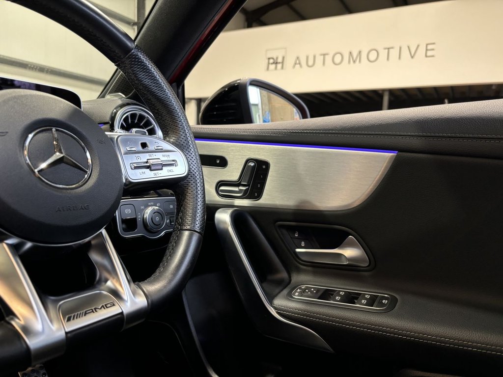USED 2019 P MERCEDES-BENZ A-CLASS 2.0 A35 AMG (Premium Plus) Hatchback 5dr Petrol SpdS DCT 4MATIC Euro 6 (s/s) (306 ps) AERO KIT|PAN ROOF|2YR WARRANTY