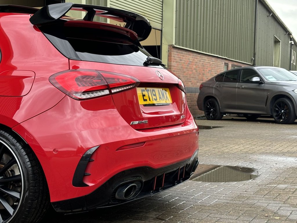 USED 2019 P MERCEDES-BENZ A-CLASS 2.0 A35 AMG (Premium Plus) Hatchback 5dr Petrol SpdS DCT 4MATIC Euro 6 (s/s) (306 ps) AERO KIT|PAN ROOF|2YR WARRANTY
