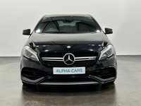 USED 2016 16 MERCEDES-BENZ A-CLASS 2.0 A45 AMG Hatchback 5dr Petrol SpdS DCT 4MATIC Euro 6 (s/s) (381 ps) Cosmos Metallic Black, Leather / Alcantara, Nappa Leather Multi Function Steering Wheel,