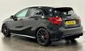 USED 2016 16 MERCEDES-BENZ A-CLASS 2.0 A45 AMG Hatchback 5dr Petrol SpdS DCT 4MATIC Euro 6 (s/s) (381 ps) Cosmos Metallic Black, Leather / Alcantara, Nappa Leather Multi Function Steering Wheel,
