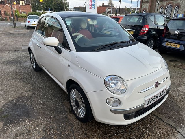 2010 59 Fiat 500 1.2 Lounge Hatchback 3dr Petrol Manual Euro 5 (s/s) (69 bhp)