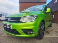 USED 2018 68 VOLKSWAGEN CADDY 2.0 TDI C20 Highline Panel Van 5dr Diesel DSG SWB Euro 6 (s/s) (150 ps) Rare Colour