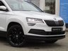USED 2018 18 SKODA KAROQ 2.0 TDI Edition SUV 5dr Diesel DSG 4WD Euro 6 (s/s) (150 ps) Finished in MOON WHITE Metallic with Full Heated Leather Trim. The Skoda Karoq is a breath of fresh air in the small to Mid SUV class. This top of the range model is bigger, classier inside and more comfortable than most of the others in its class. Features include, Sat Nav, Canton Sound, Virtual Dash, DAB Radio, Pan Roof, Alloys, Heated Memory Leather Seats, Cruise Control and much more. Dealer serviced at 10464, 20838, 39967, 59071, 77302(inc Haldex oil) and at 79866 miles (inc DSG Gear oil)