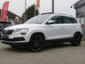 USED 2018 18 SKODA KAROQ 2.0 TDI Edition SUV 5dr Diesel DSG 4WD Euro 6 (s/s) (150 ps) Finished in MOON WHITE Metallic with Full Heated Leather Trim. The Skoda Karoq is a breath of fresh air in the small to Mid SUV class. This top of the range model is bigger, classier inside and more comfortable than most of the others in its class. Features include, Sat Nav, Canton Sound, Virtual Dash, DAB Radio, Pan Roof, Alloys, Heated Memory Leather Seats, Cruise Control and much more. Dealer serviced at 10464, 20838, 39967, 59071, 77302(inc Haldex oil) and at 79866 miles (inc DSG Gear oil)