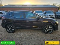 USED 2020 20 NISSAN QASHQAI 1.3 DIG-T Tekna in black with 28,400 miles, 1 owner, full service history. ULEZ compliant Euro 6 with automatic gearbox, Sat Nav, 19