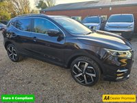 USED 2020 20 NISSAN QASHQAI 1.3 DIG-T Tekna in black with 28,400 miles, 1 owner, full service history. ULEZ compliant Euro 6 with automatic gearbox, Sat Nav, 19
