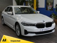 USED 2021 70 BMW 5 SERIES 2.0 530e 12kWh SE Saloon 4dr Petrol Plug-in Hybrid Steptronic Euro 6 (s/s) (292 ps) SAT NAV LEATHER HEATED SEATS REAR VIEW CAMERA CRUISE CONTROL 1 OWNER SERVICE HISTORY WARRANTY