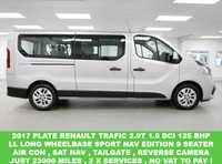 USED 2017 17 RENAULT TRAFIC 2.9T 1.6 DCI 125 BHP LL LONG SPORT NAV 9 SEATER ( NO VAT ! ) AIR CON | SAT NAV | 9 SEATS | NO VAT TO PAY