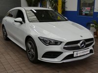 USED 2021 71 MERCEDES-BENZ CLA 1.3 CLA250e 15.6kWh AMG Line (Premium) Shooting Brake 5dr Petrol Plug-in Hybrid 8G-DCT Euro 6 (s/s) (218 ps) SAT NAV LEATHER HEATED SEATS REAR VIEW CAMERA CRUISE CONTROL PARKING SENSORS 1 OWNER SERVICE HISTORY WARRANTY