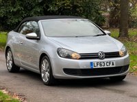 USED 2013 63 VOLKSWAGEN GOLF 1.6 TDI BlueMotion Tech SE Cabriolet 2dr Diesel Manual Euro 5 (s/s) (105 ps) 