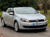 USED 2013 63 VOLKSWAGEN GOLF 1.6 TDI BlueMotion Tech SE Cabriolet 2dr Diesel Manual Euro 5 (s/s) (105 ps) 