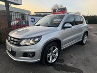 USED 2015 64 VOLKSWAGEN TIGUAN 2.0 TDI BlueMotion Tech R-Line SUV 5dr Diesel Manual 4WD Euro 5 (s/s) (Nav) (140 ps) 2 KEYS CAM BELT RENEWED