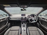 USED 2016 66 AUDI A3 1.4 TFSI CoD S line Hatchback 3dr Petrol Manual Euro 6 (s/s) (150 ps) Dual Climate Control, Leather Seats, Satellite Navigation, Cruise Control, Bluetooth Connectivity, Voice Control, USB, AUX In, Rain Sensors, Auto Dimming Rear View Mirror, Privacy Glass, DAB Radio, LED Running Lights, Rear Parking Sensors, LED Headlights and Auto Headlights.