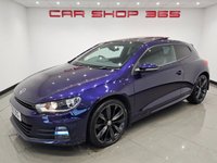 USED 2016 16 VOLKSWAGEN SCIROCCO 2.0 TDI BlueMotion Tech R-Line Hatchback 3dr Diesel DSG Euro 6 (s/s) (184 ps) + NAV + PANORAMIC E/SUNROOF + HEATED LEATHER SPORT SEATS + CRUISE + BLUETOOTH + MULTIMEDIA + F/R PARK AID + PRIVACY + BODY KIT + 19S 19S+PAN ROOF+F/R PARK+HEATED LEATHERS+NAV+CRUISE+BT