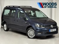 USED 2019 69 VOLKSWAGEN CADDY MAXI LIFE 2.0 TDI MPV 5dr Diesel DSG Euro 6 (s/s) (102 ps) 7 SEATS+PARK+BLUETOOTH+FSH!!!
