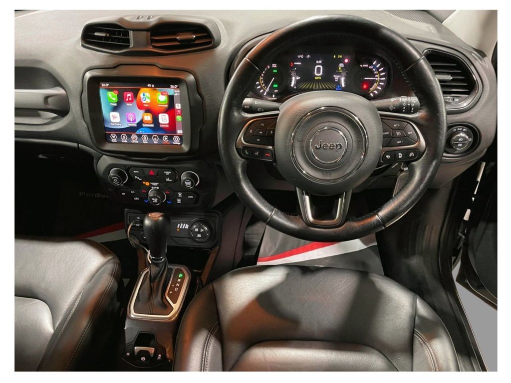 USED 2020 70 JEEP RENEGADE 1.3 GSE T4 11.4kWh Limited SUV 5dr Petrol Plug-in Hybrid Auto 4xe Euro 6 (s/s) (190 ps) APPLE CARPLAY+NAV+F/LEATHER+XENON