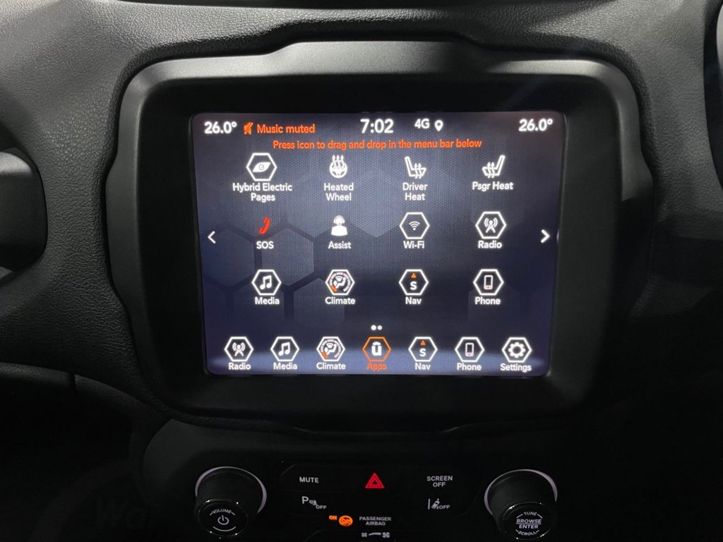 USED 2020 70 JEEP RENEGADE 1.3 GSE T4 11.4kWh Limited SUV 5dr Petrol Plug-in Hybrid Auto 4xe Euro 6 (s/s) (190 ps) APPLE CARPLAY+NAV+F/LEATHER+XENON