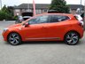 USED 2020 70 RENAULT CLIO 1.0 TCe RS Line Hatchback 5dr Petrol Manual Euro 6 (s/s) (100 ps) Finished in VALENCIA ORANGE with contrasting BLACK LEATHER SPORTS TRIM. This is a very popular colour in this smart, sporty looking small car. This small family car is great to drive with hidden rear door handles designed to trick you into thinking it's a sporty 3 door. Features include Sat Nav, DAB, B/Tooth, Alloys, BOSE SPEAKERS, Rear View Camera, Full Sports Leather, and much more. Hendy Renault Dealer serviced at 3594 miles, 8251 miles, 14099 miles and on arrival at 18721 miles.