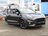 USED 2020 70 FORD PUMA 1.0T EcoBoost MHEV ST-Line X SUV 5dr Petrol Manual Euro 6 (s/s) (125 ps) Finished in MAGNETIC METALLIC with PART LEATHER Trim. This high specification Ford Puma certainly looks the part. It's got the raised up driving position, the eye-catching design, and a sort of miniature SUV shape. Features include Sat Nav, DAB Radio, B/Tooth, Apple Play, Virtual Dash B and O speakers and great Low Mileage. Serviced at 26635 miles and on arrival at 34870 miles.