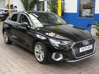 USED 2021 70 AUDI A3 1.4 TFSIe 40 Sport Sportback 5dr Petrol Plug-in Hybrid S Tronic Euro 6 (s/s) 13kWh (204 ps) SAT NAV ANDROID APPLE CARPLAY LEATHER CRUISE 1 OWNER EXCELLENT SERVICE HISTORY WARRANTY
