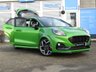 USED 2021 21 FORD PUMA 1.5T EcoBoost ST SUV 5dr Petrol Manual Euro 6 (s/s) (200 ps) Finished in MEAN GREEN METALLIC with HEATED RECARO ALCANTARA Trim. This Ford Puma certainly looks the part, it is the sportiest version of the Puma compact SUV, with meaner looks and a racier setup, It's got the raised up driving position, the eye-catching design, and a miniature SUV shape. Features include Nav with Virtual Dash, DAB, B&O Speakers, Heated Steering Wheel, Red Calipers, Auto Park, Rear Camera, B/Tooth, Low Mileage and more.  Dealer serviced at 11394 miles and 18545 miles