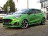 USED 2021 21 FORD PUMA 1.5T EcoBoost ST SUV 5dr Petrol Manual Euro 6 (s/s) (200 ps) Finished in MEAN GREEN METALLIC with HEATED RECARO ALCANTARA Trim. This Ford Puma certainly looks the part, it is the sportiest version of the Puma compact SUV, with meaner looks and a racier setup, It's got the raised up driving position, the eye-catching design, and a miniature SUV shape. Features include Nav with Virtual Dash, DAB, B&O Speakers, Heated Steering Wheel, Red Calipers, Auto Park, Rear Camera, B/Tooth, Low Mileage and more.  Dealer serviced at 11394 miles and 18545 miles