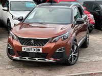 USED 2019 68 PEUGEOT 3008 1.5 BlueHDi GT Line SUV 5dr Diesel Manual Euro 6 (s/s) (130 ps) &pound;200 TO SECURE - DELIVERY AVAILABLE