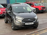 USED 2018 68 FORD ECOSPORT 1.0T EcoBoost GPF Zetec SUV 5dr Petrol Auto Euro 6 (s/s) (125 ps) &pound;200 TO SECURE - DELIVERY AVAILABLE