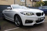 USED 2018 18 BMW 2 SERIES 2.0 218d M Sport Convertible 2dr Diesel Manual Euro 6 (s/s) (150 ps) 2 owners, Full service history, rear parking sensors, 18" alloys, electric lumbar support, leather seats, climate control, auto lights & wipers, voice command, bluetooth, sat nav...