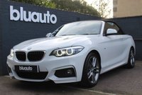 USED 2018 18 BMW 2 SERIES 2.0 218d M Sport Convertible 2dr Diesel Manual Euro 6 (s/s) (150 ps) 2 owners, Full service history, rear parking sensors, 18" alloys, electric lumbar support, leather seats, climate control, auto lights & wipers, voice command, bluetooth, sat nav...