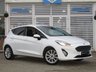 USED 2019 69 FORD FIESTA 1.0T EcoBoost GPF Titanium Hatchback 5dr Petrol Auto Euro 6 (s/s) (100 ps) Finished in FROZEN WHITE with contrasting GREY Cloth Trim. This Fiesta is a small family high spec 5 door car that you can really enjoy driving. Economical and cheap to run, stylish to look at and some great features. Specification includes Sat Nav, DAB Radio, Power Folding Door Mirrors, B/Tooth, Alloys, Air Con, Heated front Screen and much more, makes this a must for the first time driver or small family. Serviced at 8412 miles, 12352 miles, 15795 miles, 18573 miles and at 23502 miles.