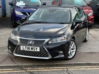 USED 2018 18 LEXUS CT 1.8 200h Luxury Hatchback 5dr Petrol Hybrid CVT Euro 6 (s/s) (136 ps) &pound;200 TO SECURE - DELIVERY AVAILABLE