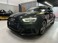 USED 2017 17 AUDI S3 2.0 TFSI Black Edition Saloon 4dr Petrol S Tronic quattro Euro 6 (s/s) (310 ps) Panther Black | Ghost | Car play