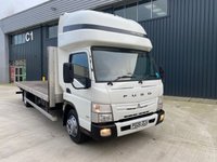 USED 2020 20 FUSO CANTER MITSUBISHI CANTER FUSO 7.5 TONNE FLATBED WITH SLEEPER POD AND TUCK AWAY TAIL LIFT 