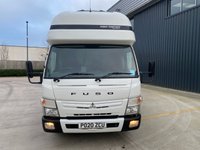 USED 2020 20 FUSO CANTER MITSUBISHI CANTER FUSO 7.5 TONNE FLATBED WITH SLEEPER POD AND TUCK AWAY TAIL LIFT 