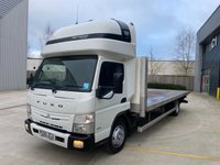 USED 2020 20 FUSO CANTER MITSUBISHI CANTER FUSO 7.5 TONNE FLATBED WITH SLEEPER POD AND TUCK AWAY TAIL LIFT 