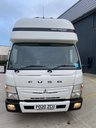 USED 2020 20 FUSO CANTER MITSUBISHI CANTER FUSO 7.5 TONNE FLATBED WITH SLEEPER POD AND TUCK AWAY TAIL LIFT 