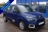 USED 2020 70 CITROEN BERLINGO 1.5 BlueHDi Feel AUTO WHEELCHAIR ACCESS WAV Auto, 3 Seats + wheelchair accessible