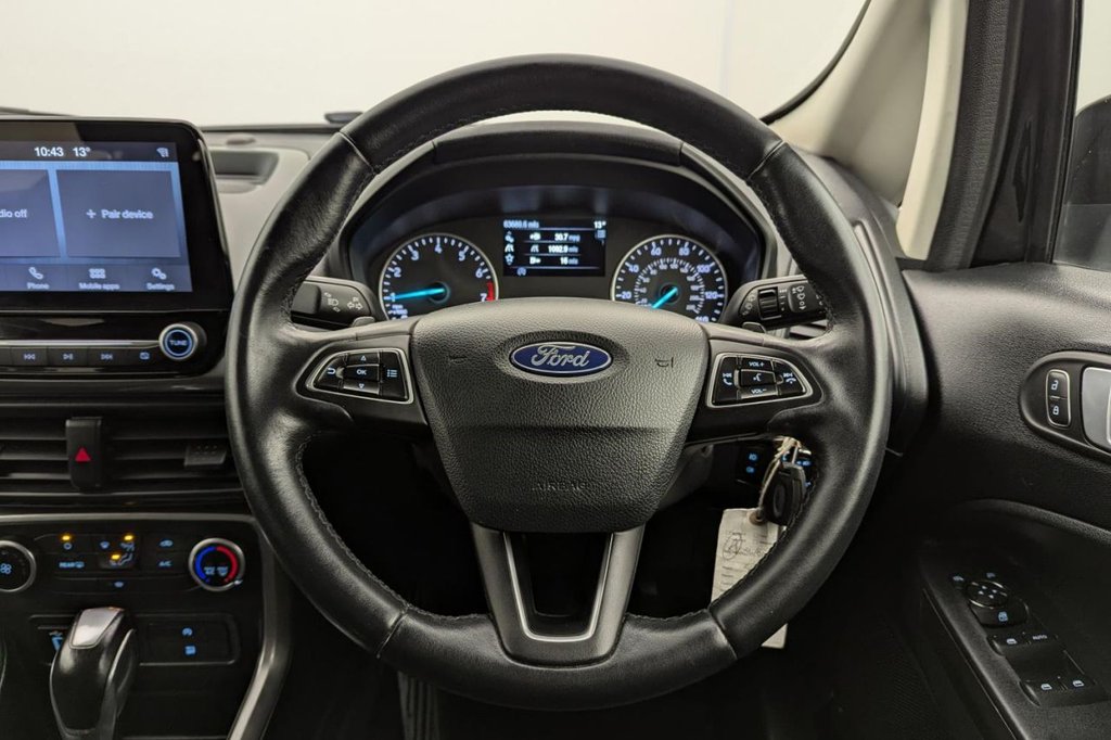 USED 2018 68 FORD ECOSPORT 1.0T EcoBoost GPF Zetec SUV 5dr Petrol Auto Euro 6 (s/s) (125 ps) Reversing Camera Bluetooth