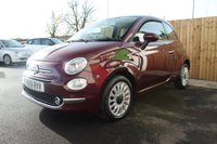USED 2018 18 FIAT 500 1.2 Lounge Hatchback 3dr Petrol Manual Euro 6 (s/s) (69 bhp) VIEW AND RESERVE ONLINE OR CALL 01527-853940 FOR MORE INFO.