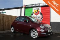 USED 2018 18 FIAT 500 1.2 Lounge Hatchback 3dr Petrol Manual Euro 6 (s/s) (69 bhp) VIEW AND RESERVE ONLINE OR CALL 01527-853940 FOR MORE INFO.