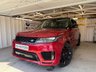 USED 2019 69 LAND ROVER RANGE ROVER SPORT 3.0 P400 MHEV HST SUV 5dr Petrol Auto 4WD Euro 6 (s/s) (400 ps)+1FORMERKEEPER+2KEYS+FSH+ACTIVE CRUISE+MERIDIAN SOUND+PANORAMIC SUNROOF+HEADS UP DISPLAY+2 TONE LEATHER SEATS 2 KEYS+FSH+1 OWNER FROM NEW+PANORAMIC SUNROOF+22" BLACK ALLOYS+PRIVACY+HEADS UP DISPLAY+CAMERA+NAVIGATION+FULL LEATHER 2 TONE SEATS+MERIDIAN SOUND SYSTEM+CLIMATE+CRUISE+HEATED SEATS+HPI CLEAR