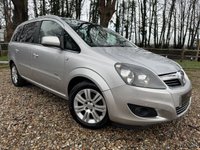 USED 2012 12 VAUXHALL ZAFIRA 1.6 16V Design MPV 5dr Petrol Manual Euro 5 (SNav) (115 ps) 2 KEYS HEATED SEATS NEW MOT