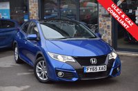 USED 2015 65 HONDA CIVIC 1.6 i-DTEC SR Hatchback 5dr Diesel Manual Euro 6 (s/s) (120 ps) &pound;0 Road Tax Reversing Camera Euro 6